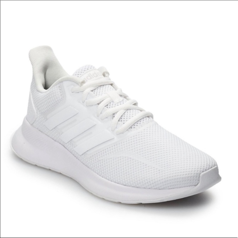Glowing White🤍 Adidas Run Falcon Fashion Sneakers